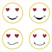 emoji visage d'amour vecteur