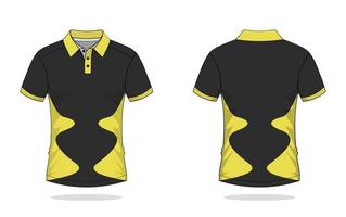 conception de tshirt polo, modèle jaune vecteur