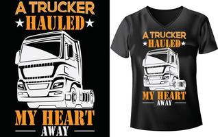 conception de t-shirt de camion vecteur