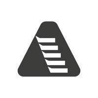 lettre initiale un logo d'escalier. modèle de vecteur basé sur l'alphabet de symbole de logo d'étape