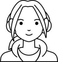 jeune femme fille avatar utilisateur personne gens casque sweat à capuche style vecteur