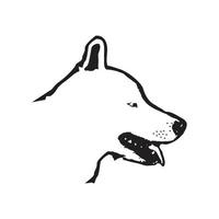 tête de chien dessin illustration vectorielle vecteur