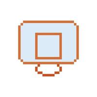 icône pixel art panier de basket-ball. vecteur