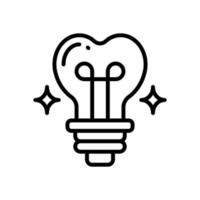 icône d'ampoule pour votre site Web, mobile, présentation et conception de logo. vecteur