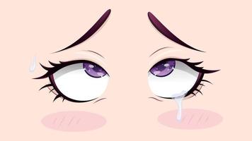 regard amoureux, saint valentin, yeux d'anime, yeux de fille anime, vecteur d'yeux de style anime, amour, yeux brillants d'amour