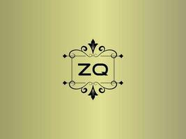 image créative du logo zq, conception de lettre de luxe zq premium vecteur