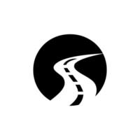 lettre initiale o logo de route pour le modèle de vecteur de signe de voyage et de transport