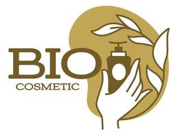 bio cosmétiques avec vecteur d'étiquette d'ingrédients utiles
