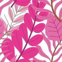 feuillage de plante tropicale, botanique exotique rosâtre vecteur