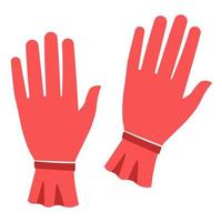 gants femme rouges pour les saisons d'automne ou d'hiver vecteur