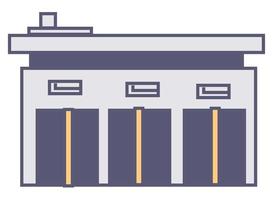 usine ou entrepôt, industrie ou installation de fabrication vecteur