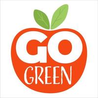 passer au vert emblème du vecteur de produits respectueux de l'environnement
