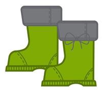 bottes en caoutchouc pour l'agriculture ou le jardinage, bottes en caoutchouc pour le mauvais temps vecteur