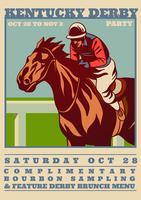 Concept d'invitation Kentucky Derby Party vecteur