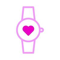 horloge icône duotone rose style valentine illustration vecteur élément et symbole parfait.