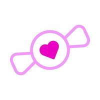 bonbon icône duotone rose style valentine illustration vecteur élément et symbole parfait.