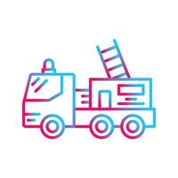 icône de vecteur de camion de pompiers