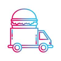 icône de vecteur de camion de restauration rapide