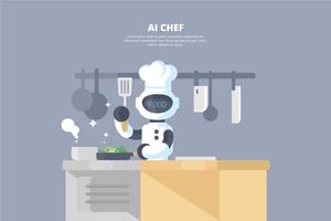 illustration de chef ai vecteur