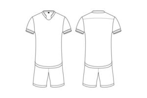 maquette de maillot de football vecteur dessin au trait