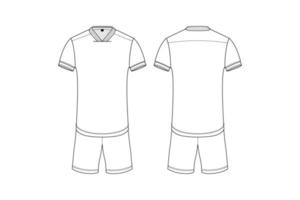 maquette de maillot de football vecteur dessin au trait