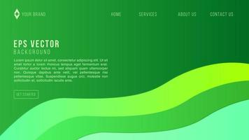 Couche de papier vert abstrait coupé fond web. modèle de site Web vecteur
