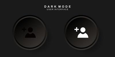 interface utilisateur créative simple ajout de contact dans la conception de neumorphisme. simple, moderne et minimaliste. vecteur
