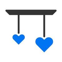 décoration icône solide bleu gris style valentine illustration vecteur élément et symbole parfait.