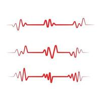 pouls de battement de coeur médical de santé vecteur