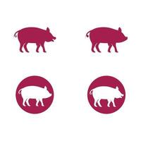 vecteur de modèle de logo de cochon