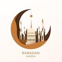 bannière horizontale concept ramadan kareem vecteur