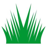 vecteur de conception de logo icône herbe verte