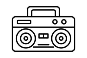 illustration d'icône de boîte de perche. icône liée au multimédia, à la musique. style d'icône de ligne. conception de vecteur simple modifiable