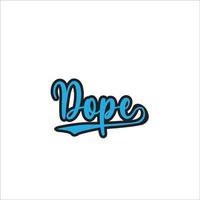 images d'icônes de conception de logo de marque de mot dope, vecteur