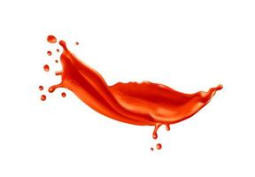sauce tomate ketchup, éclaboussures réalistes de peinture rouge vecteur