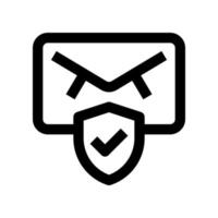 icône de protection des e-mails pour votre site Web, mobile, présentation et conception de logo. vecteur