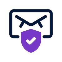 icône de protection des e-mails pour votre site Web, mobile, présentation et conception de logo. vecteur