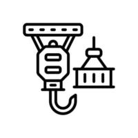 icône de crochet de grue pour votre site Web, mobile, présentation et conception de logo. vecteur