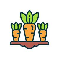 icône de carotte pour votre site Web, mobile, présentation et conception de logo. vecteur