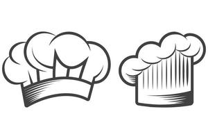 cuisinière ustensiles de cuisine contour - chapeau de chef clipart illustration vectorielle vecteur