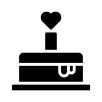 gâteau icône gradient solide valentine illustration vecteur élément et symbole parfait.