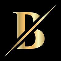 création initiale du logo de la lettre b du monogramme pour la beauté, le signe royal, le luxe et la mode, le modèle vectoriel de la société de spa