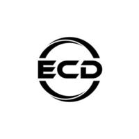 création de logo de lettre ecd en illustration. logo vectoriel, dessins de calligraphie pour logo, affiche, invitation, etc. vecteur
