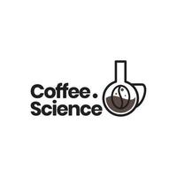café science parfum savoureux laboratoires verre géométrique abstrait logo design vecteur icône illustration modèle