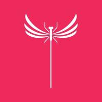géométrique minimal insecte volant animal libellule belle conception de logo moderne vecteur icône illustration modèle