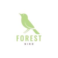 petit oiseau forêt typique yeux blancs isolé moderne logo design vecteur icône illustration modèle