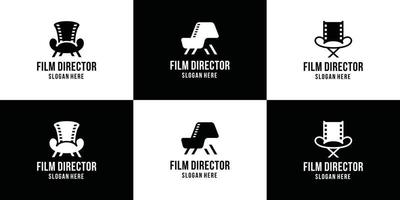 ensemble de conception de logo créatif pour film, cinéma, réalisateur, entreprise. inspiration du réalisateur de symboles. vecteur