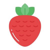 conception de vecteur de fraise, fruit sain plein de vitamines