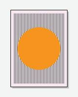 illustration vectorielle eps10 d'affiches de conception géométrique minimale des années 20, modèle vectoriel avec éléments de formes primitives, style de lin moderne avec ombre isolée sur fond gris