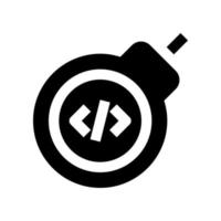 icône de cyberattaque pour votre site Web, mobile, présentation et conception de logo. vecteur